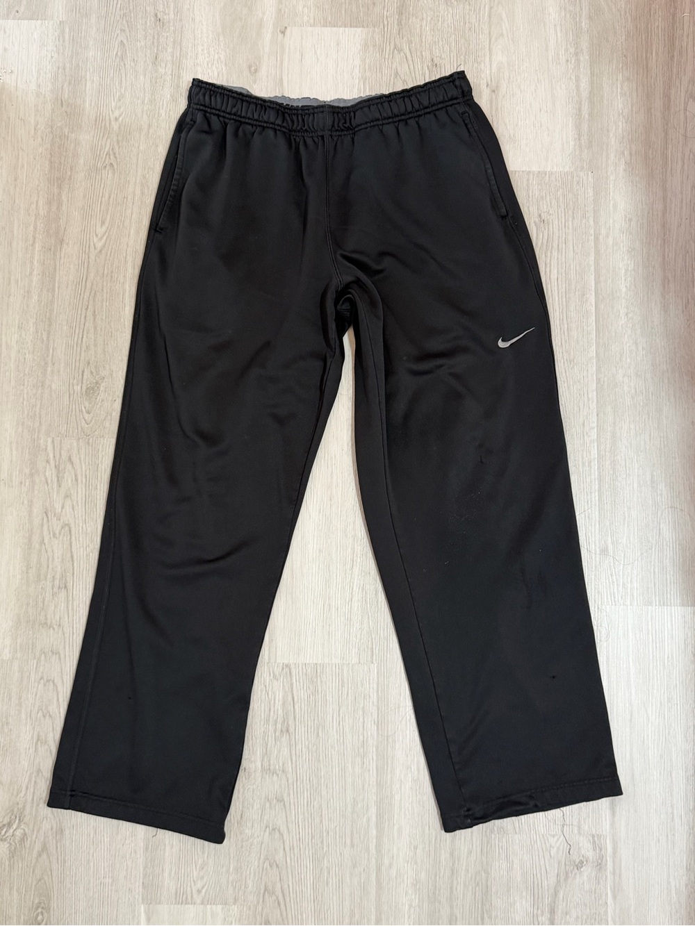 Nike Black Men's Jogger Sweatpants with Silver Swoosh
